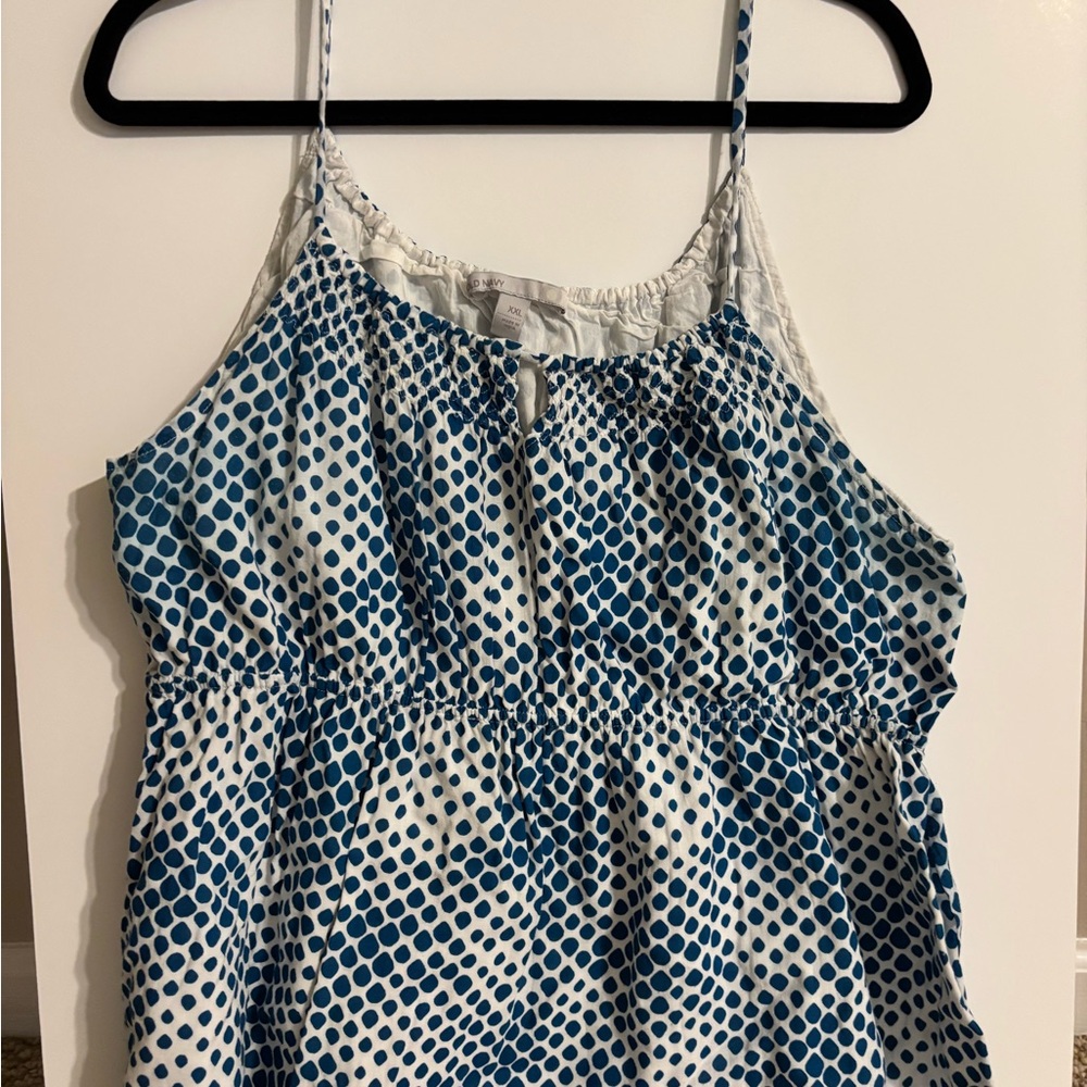 Old Navy Blue Smocked Camisole Top